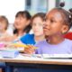 improving health and well-being in schools grants, North Carolina grants: row of young students sitting at desks