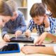 AI in education, education technology; children in school on tablets