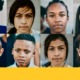 Minnesota education grants, youth family grants: collage of faces of diverse youth with yellow border at bottom