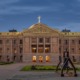 School vouchers supposed to save money, instead blew massive hole in Arizona budget: view of Arizona's state capitol building at dusk or dawn