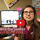 Foster Student Aid Data: Close up of young women sitting in office looking into camera