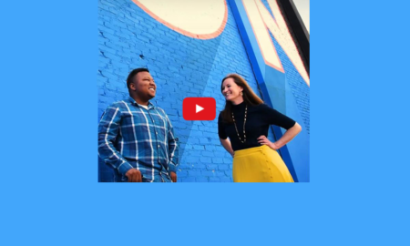 MissFoster Youth Mississippi Transition To College Social Workers in front of blue brick wall